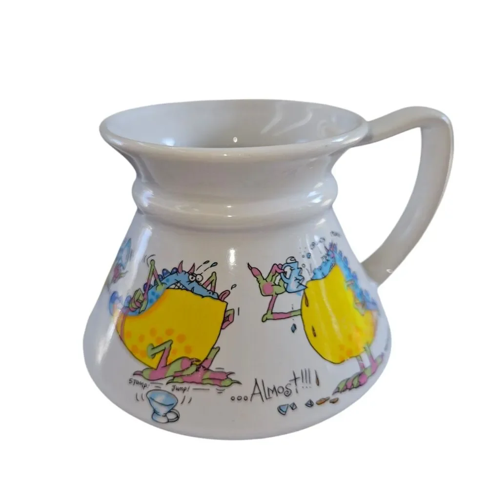 Ceramic No Spill Wide Bottom Coffee Mug Cartoon Papel Moodz Gilmore Dragon